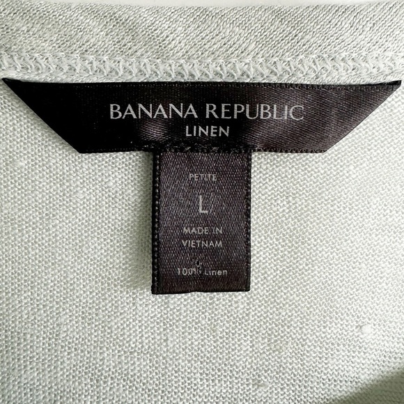 Banana Republic Mint Green 100% Linen Tank Top Size Large Petite - Picture 2 of 4